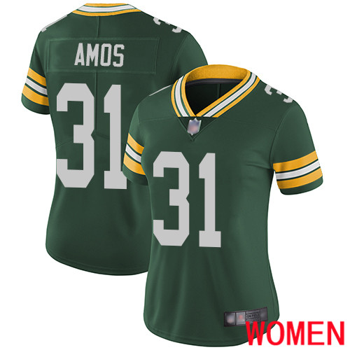 Green Bay Packers Limited Green Women 31 Amos Adrian Home Jersey Nike NFL Vapor Untouchable